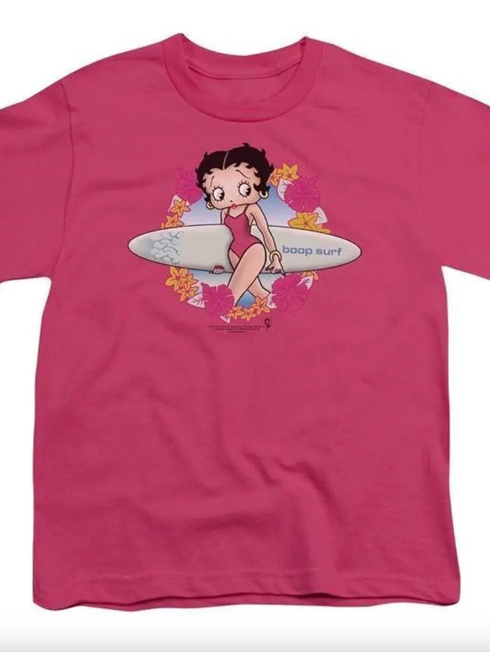 Gildan Betty Boop 'Boop Surf' Graphic Tee - Hot Pink